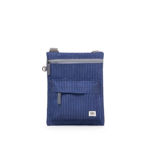Roka chelsea B medium Denim Pinstripes recycled canvas