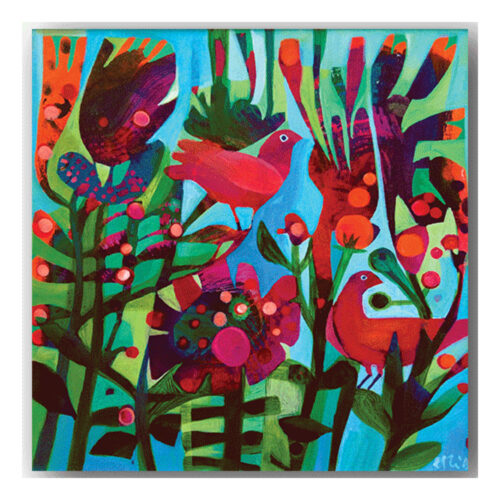 pink birds card by nico cards